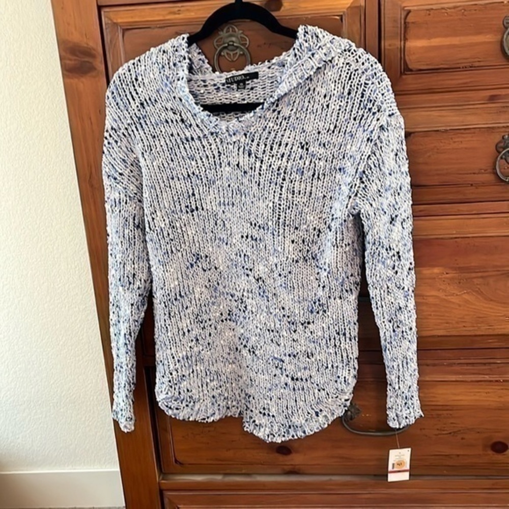 Studio By JPR Blue Hooded Sweater NWT